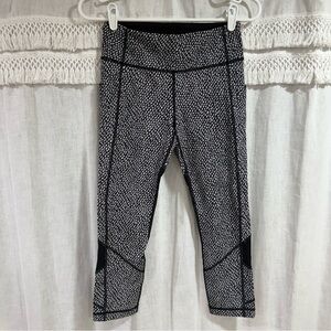 Lululemon Wunder Under Crop III Scatter Star Arctic Grey Black